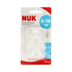 Nuk Tetina Fc+ Flow Control 6-18 Meses Silicona 2uds