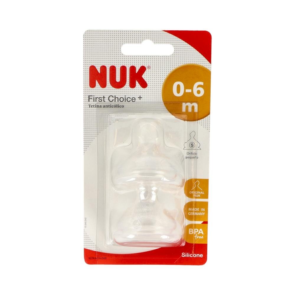 Nuk Fc tetina de silicona T-1 orificio S 2uds