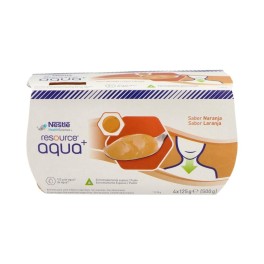 Resource Aqua+ Agua Gelificada Naranja 4x125g