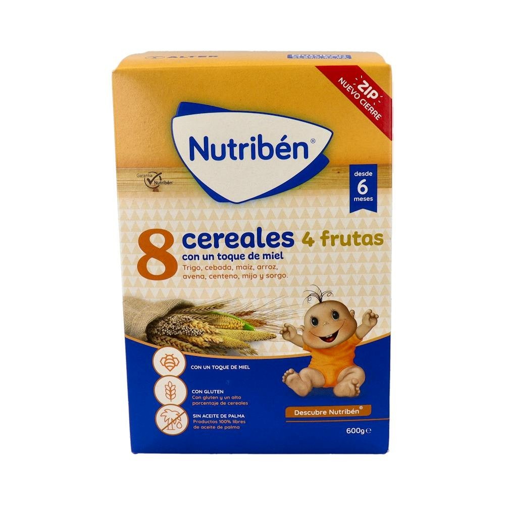 Nutribén 8 cereales con miel y 4 frutas 600g