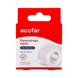 Acofar Esparadrapo Tejido Blanco 5x2,5cm