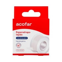 Acofar Esparadrapo Tejido Blanco 5x2,5cm