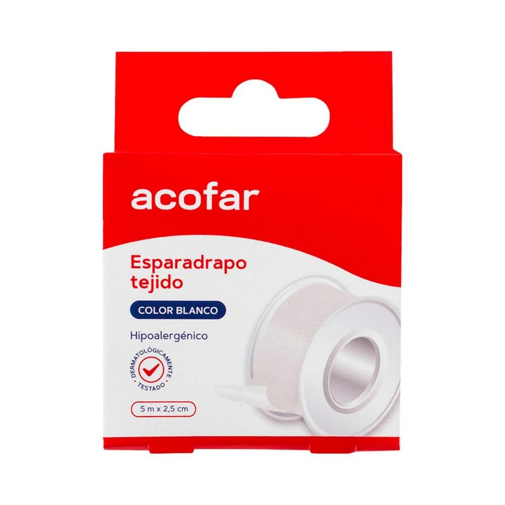 Acofar Esparadrapo Tejido Blanco 5x2,5cm