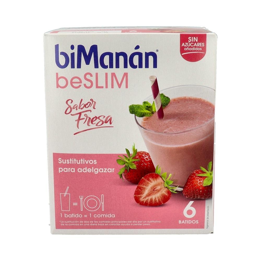 BiManán Batido Sustitutivo Sabor Fresa 6uds
