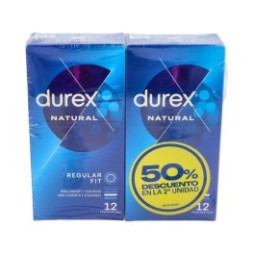 Durex Natural Preservativos 2x12uds