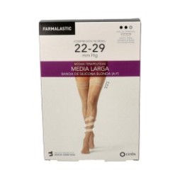 Farmalastic Media Larga Blonda Compresión normal T-M Camel 1 Par