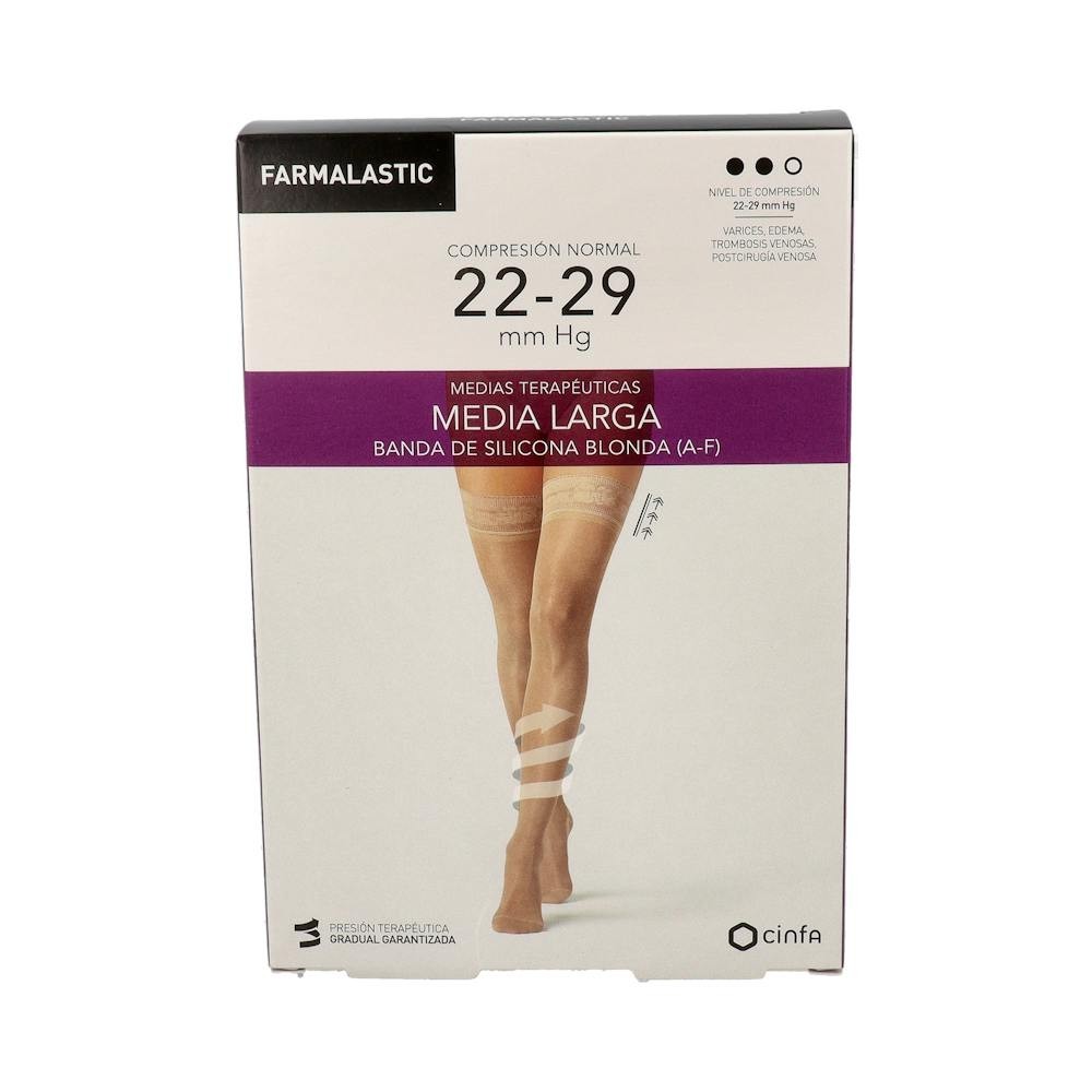 Farmalastic Media Larga Blonda Compresión normal T-M Camel 1 Par