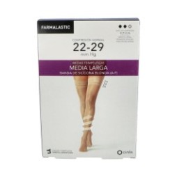 Farmalastic Media Larga blonda (A-F) compresión normal T-reina plus camel 1 Par