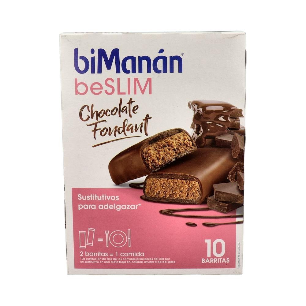 BiManán Barritas Sustitutivas Sabor Chocolate Fondant 10uds