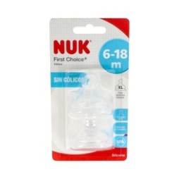 Nuk Tetina Anticólico Silicona 6-18M 2uds