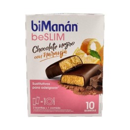 BiManán Barritas Sustitutivas Sabor Chocolate y Naranja 10uds