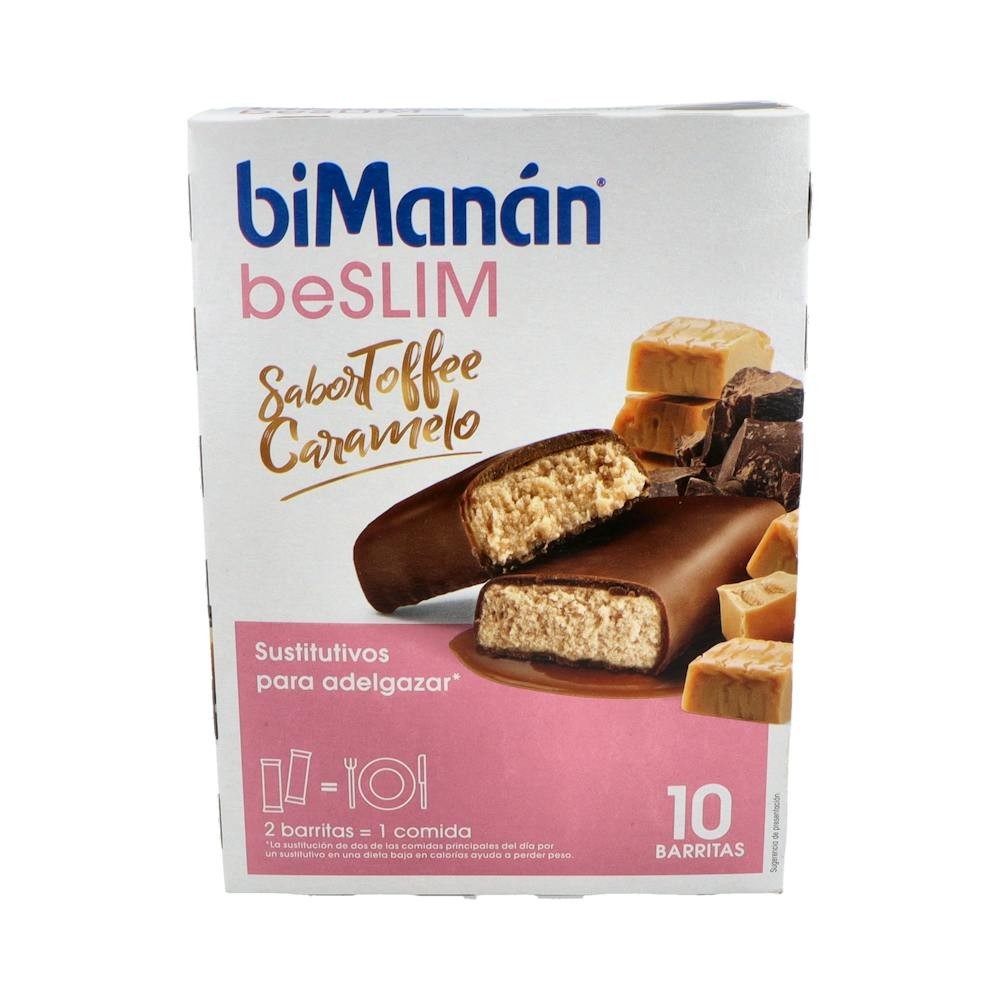 BiManán Barritas Sustitutivas Sabor Toffee Caramelo 10uds